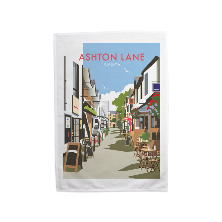Ashton Lane, Glasgow Tea Towel