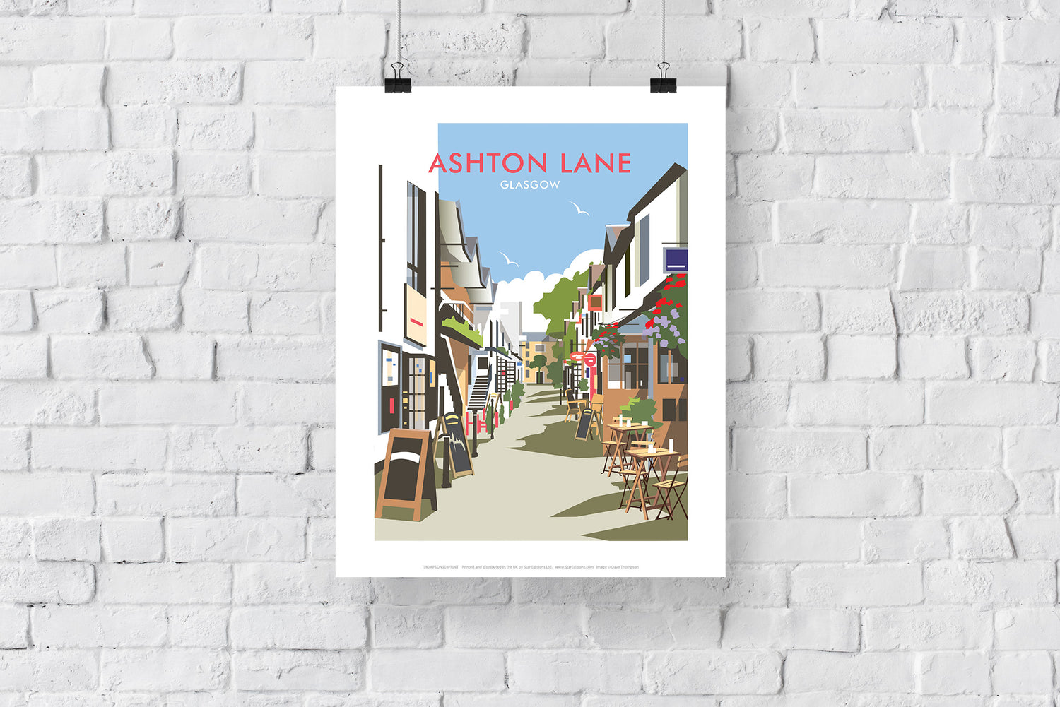 Ashton Lane, Glasgow - Art Print