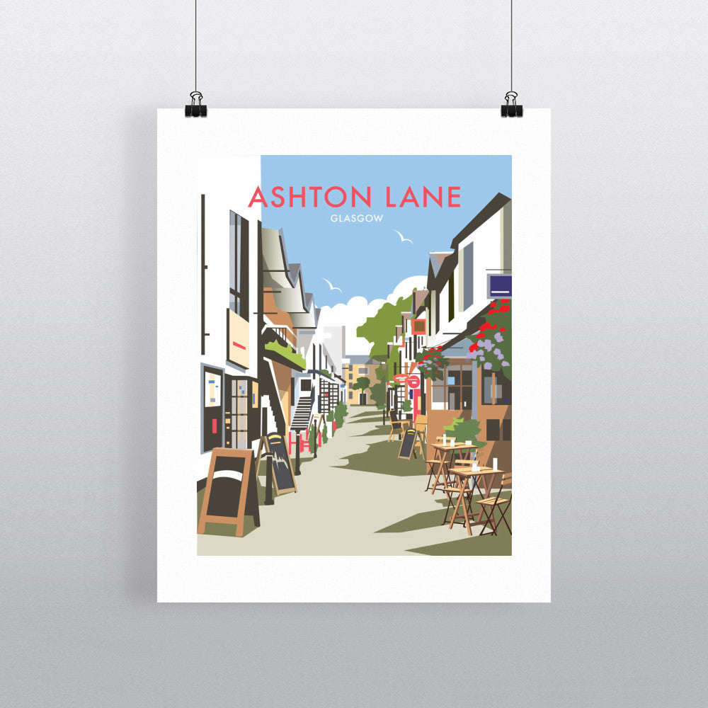 Ashton Lane, Glasgow - Art Print