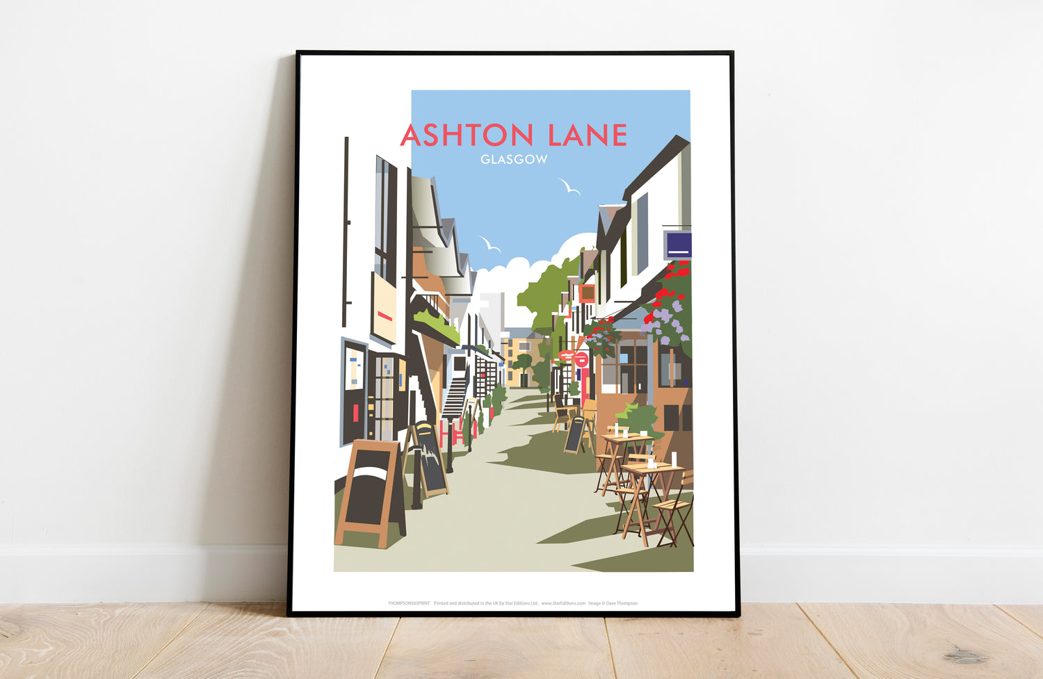 Ashton Lane, Glasgow - Art Print