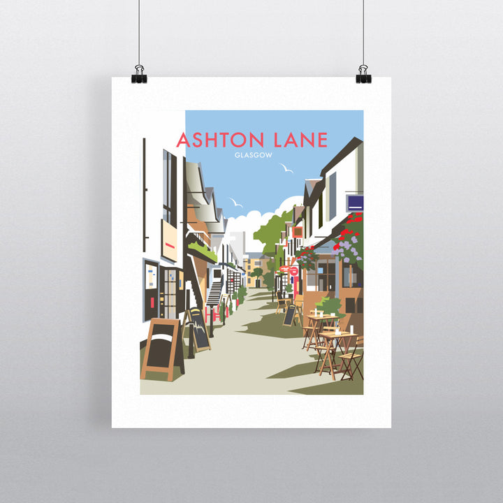 Ashton Lane, Glasgow 90x120cm Fine Art Print