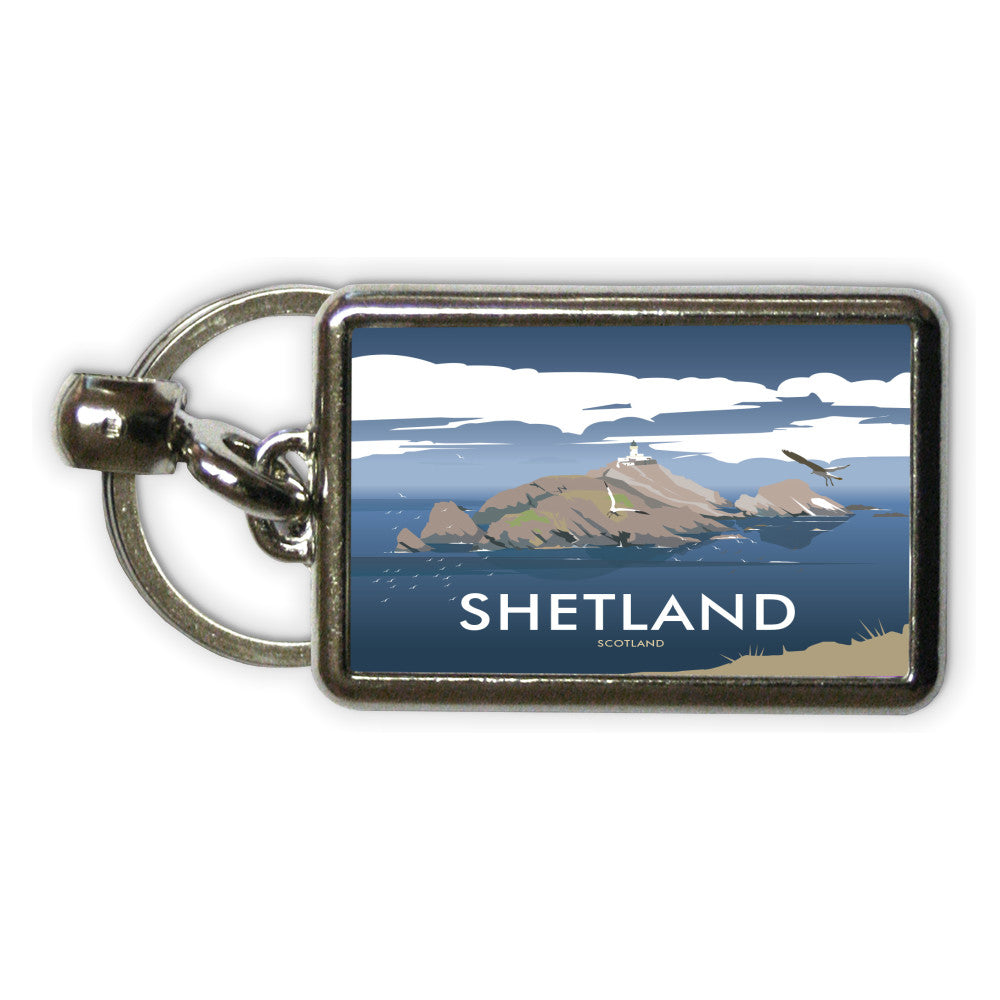 Shetland, Scotland Metal Keyring