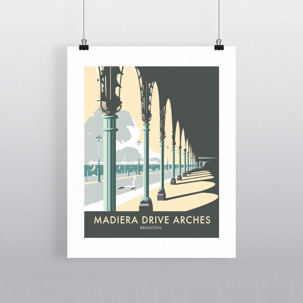 Madiera Drive Arches, Brighton 90x120cm Fine Art Print