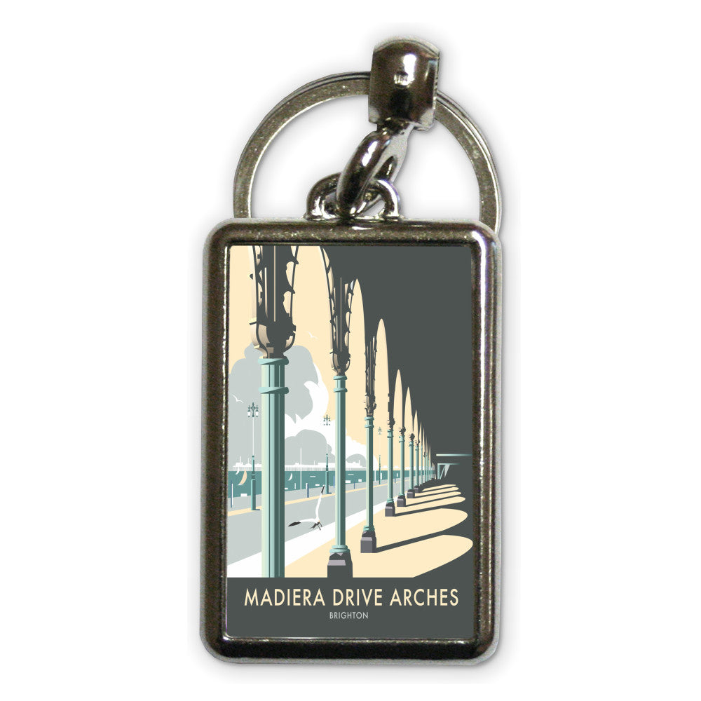 Madiera Drive Arches, Brighton Metal Keyring