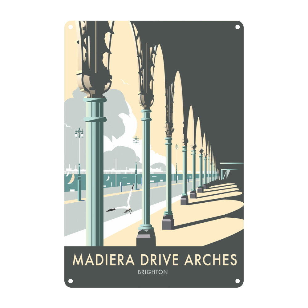 Madiera Drive Arches, Brighton Metal Sign