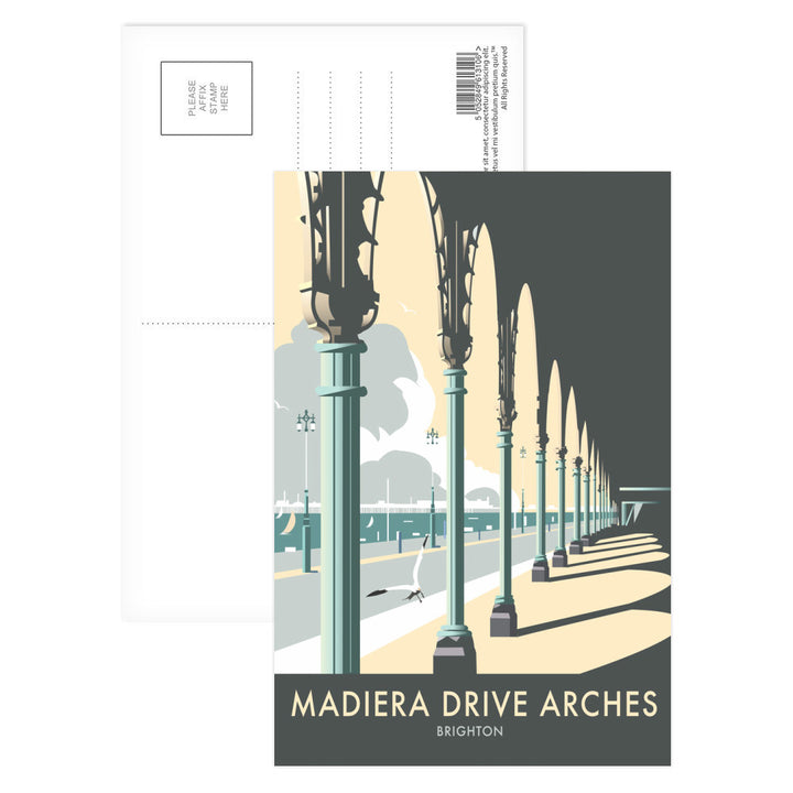 Madiera Drive Arches, Brighton Postcard Pack