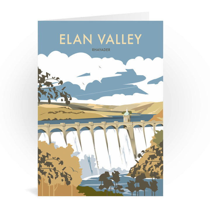 Elan Valley, Rhayader Greeting Card 7x5