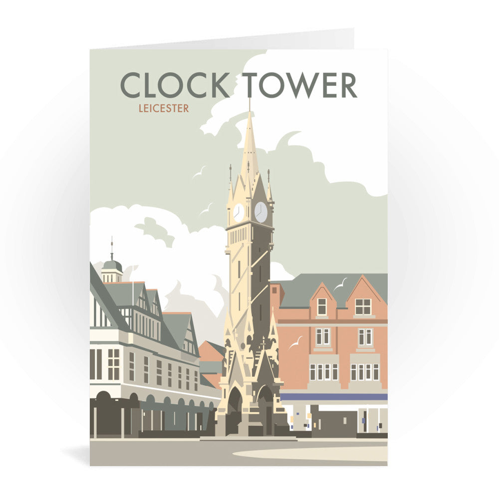 Clock Tower, Leicester Greeting Card 7x5