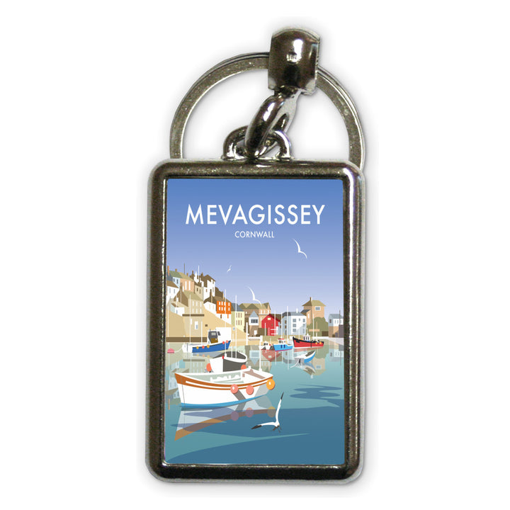 Mevagissey, Cornwall Metal Keyring