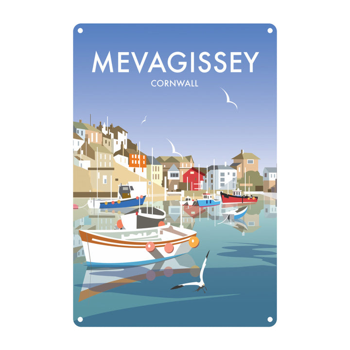 Mevagissey, Cornwall Metal Sign