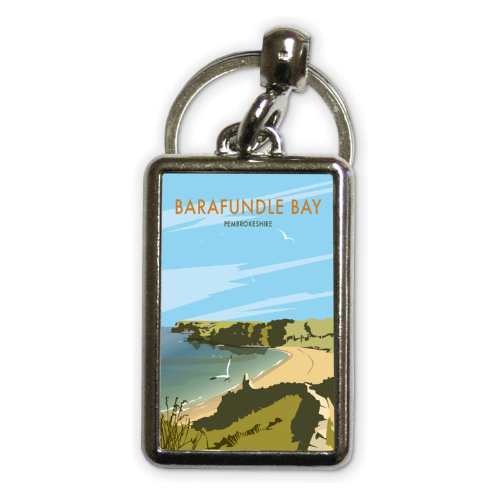 Barafundle Bay, Pembrokeshire Metal Keyring