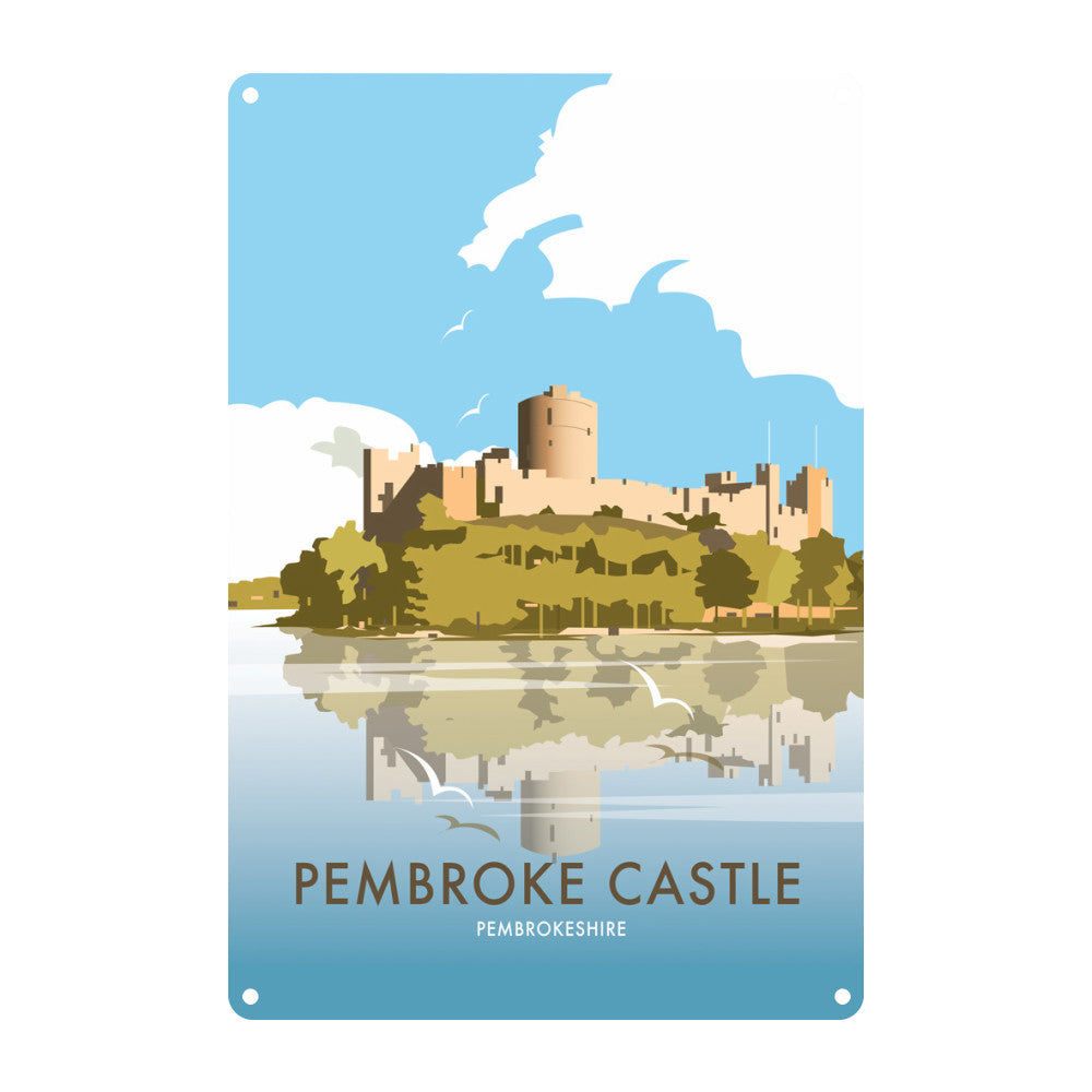 Pembroke Castle, Pembrokeshire, Metal Sign