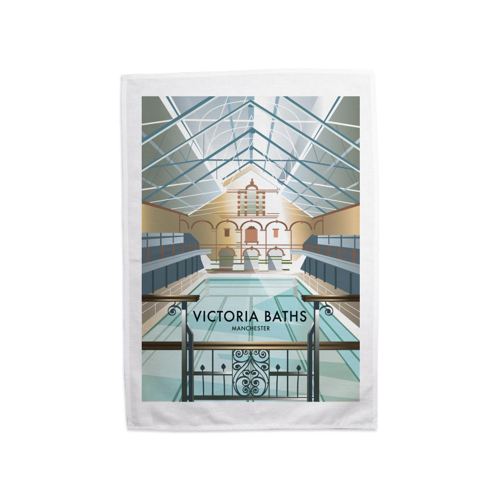 Victoria Baths, Manchester Tea Towel