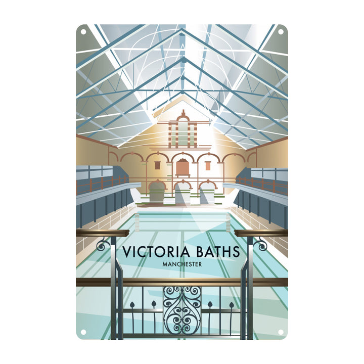 Victoria Baths, Manchester Metal Sign