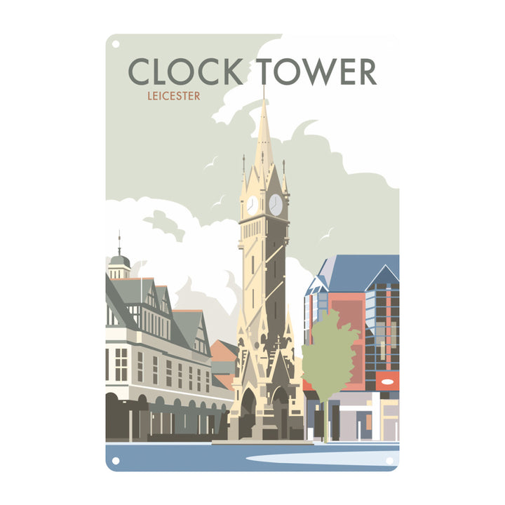 Clock Tower, Leicester Metal Sign