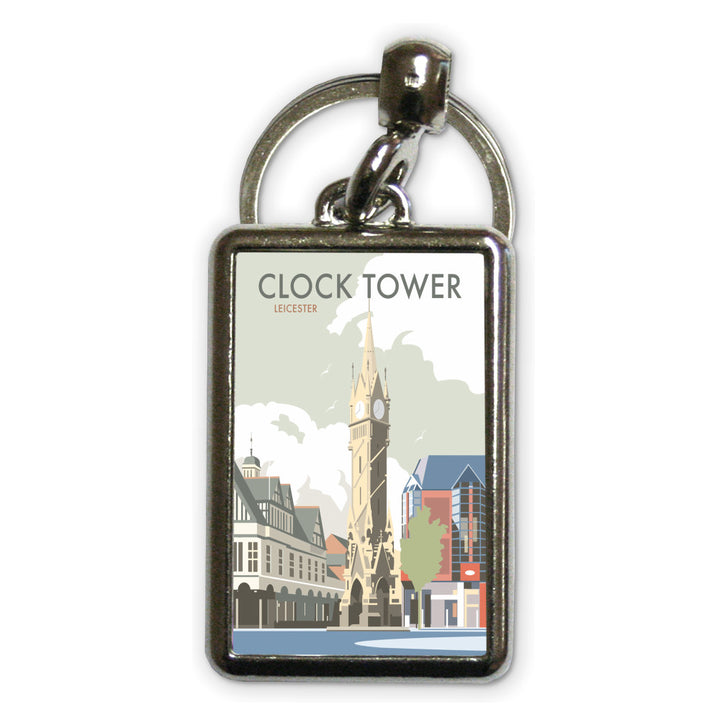 Clock Tower, Leicester Metal Keyring