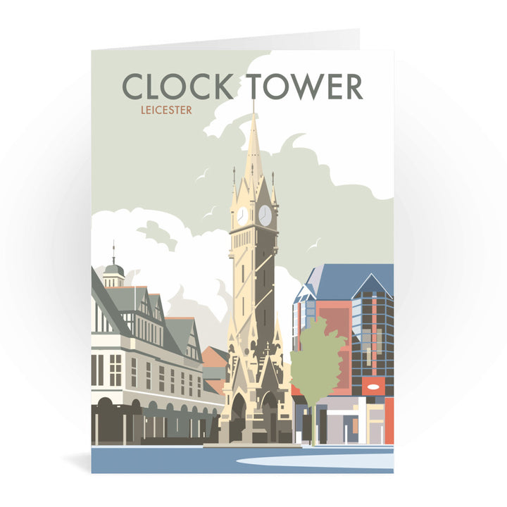 Clock Tower, Leicester Greeting Card 7x5