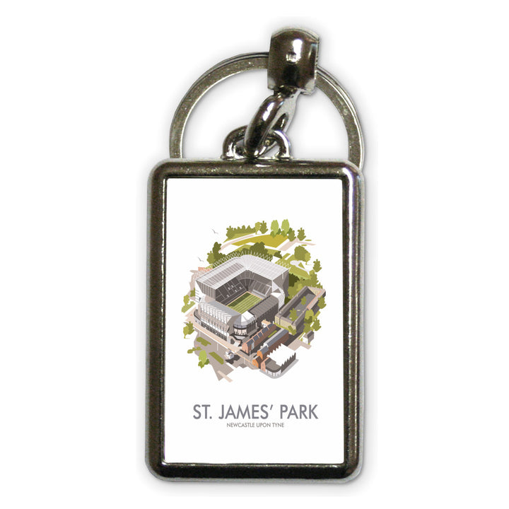 St James Park, Newcastle Upon Tyne Metal Keyring