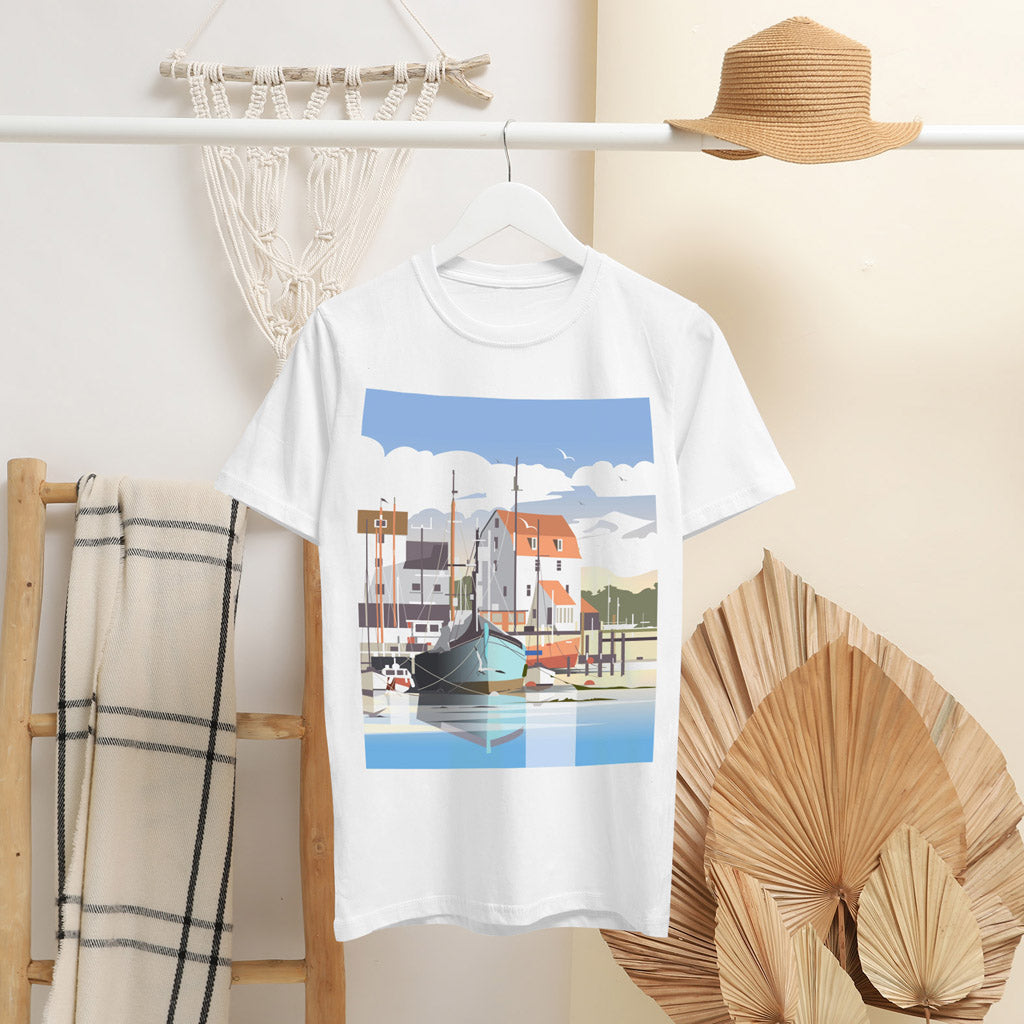 Boat, Houses T-Shirt by Dave Thompson