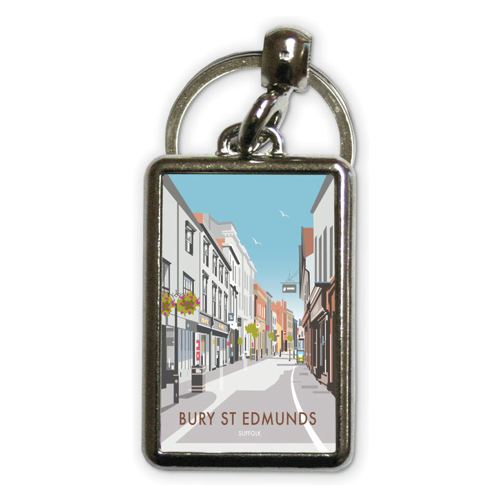 Bury St Edmunds, Suffolk Metal Keyring