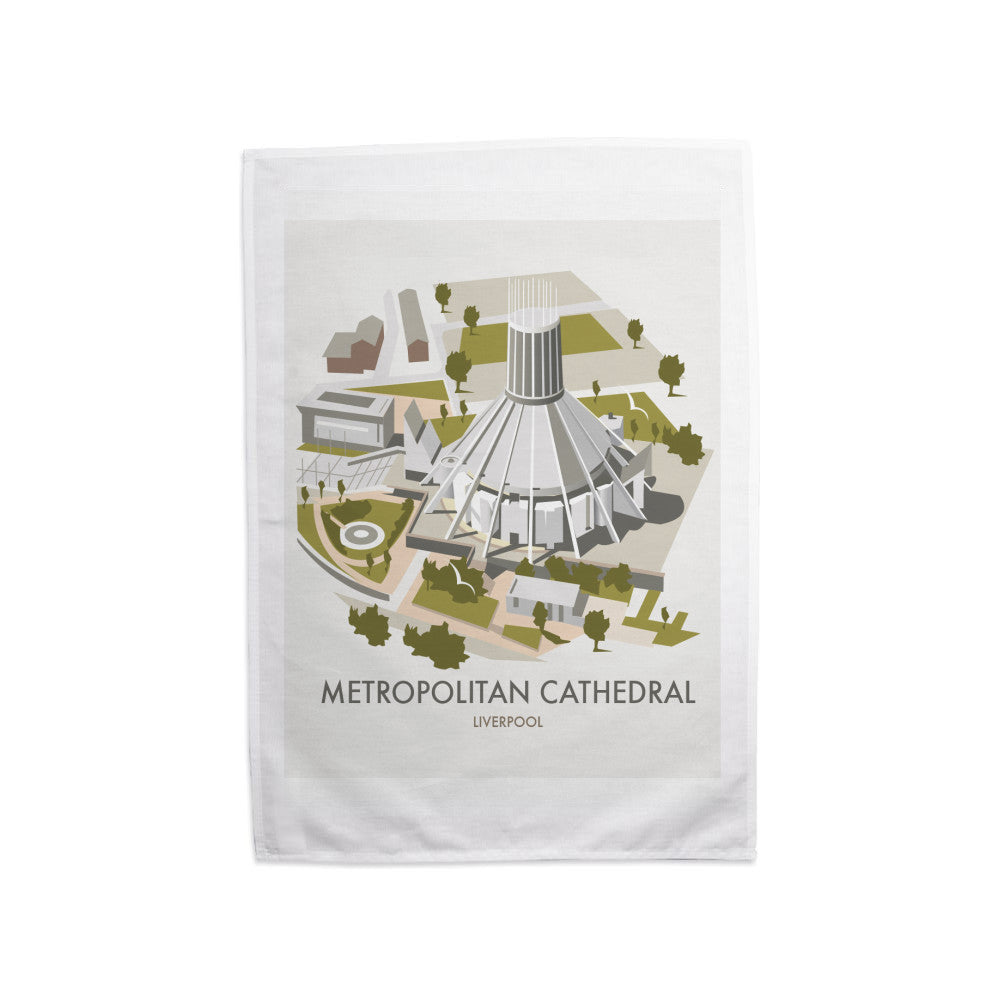 Metropolitan Cathedral, Liverpool Tea Towel