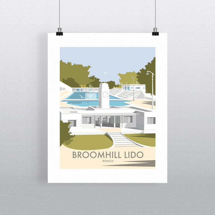 Broomhill Lido, Ipswich 90x120cm Fine Art Print
