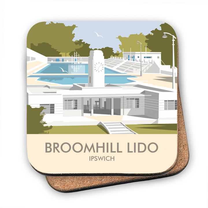 Broomhill Lido, Ipswich MDF Coaster