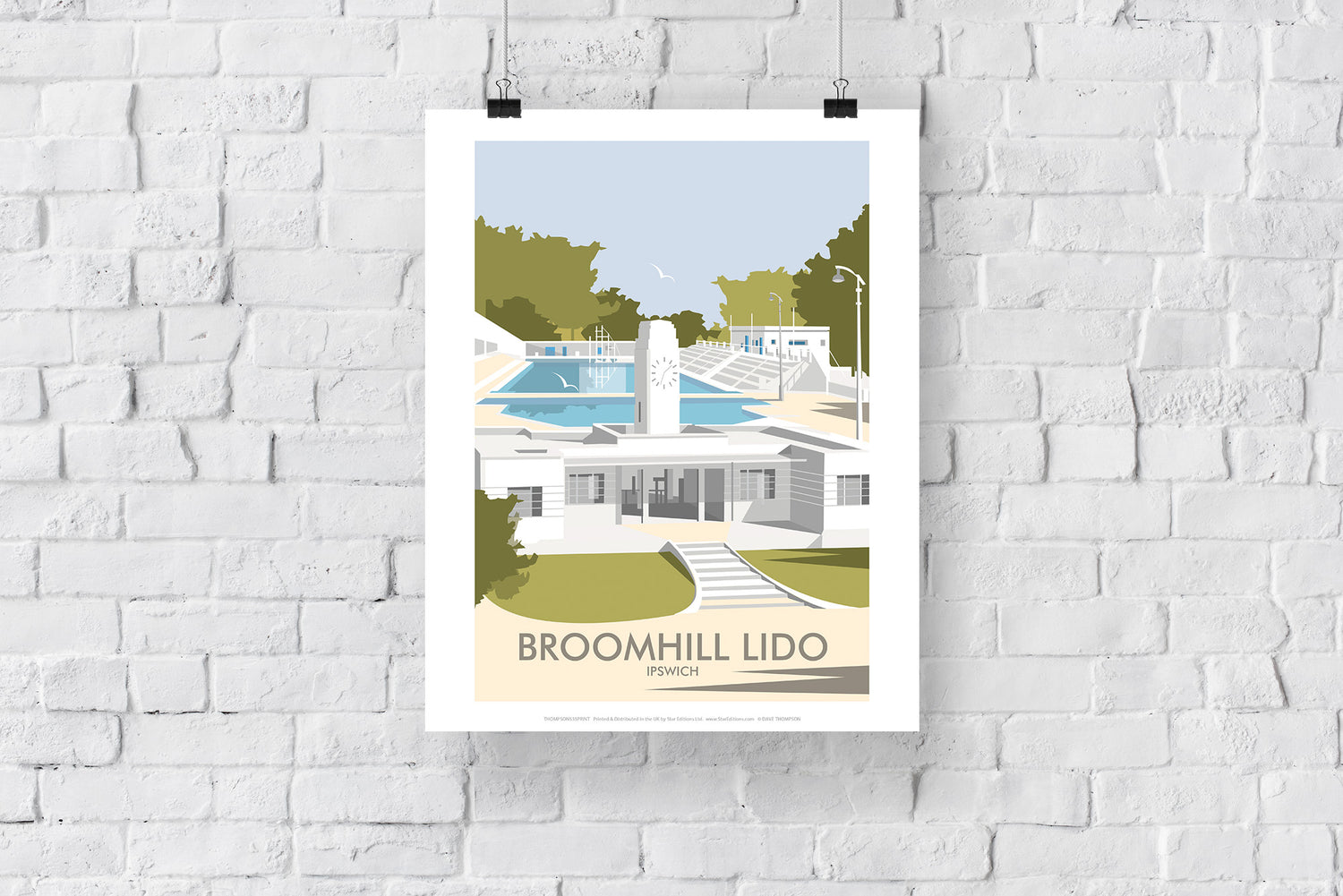 Broomhill Lido, Ipswich - Art Print