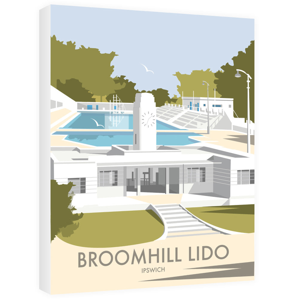 Broomhill Lido, Ipswich 40cm x 60cm Canvas