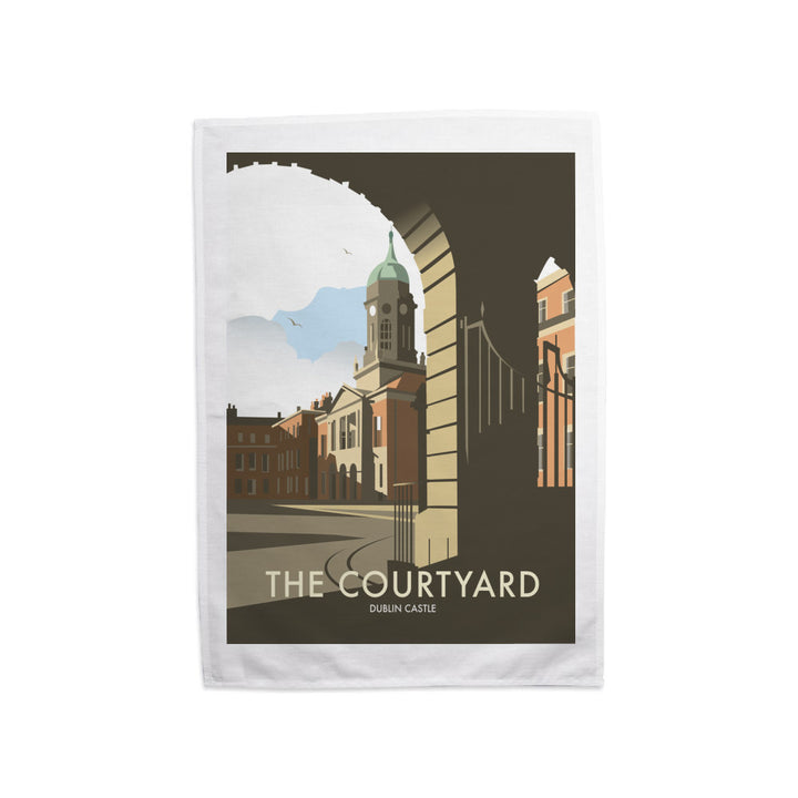 The Courtyard, Dublin Castle Tea Towel