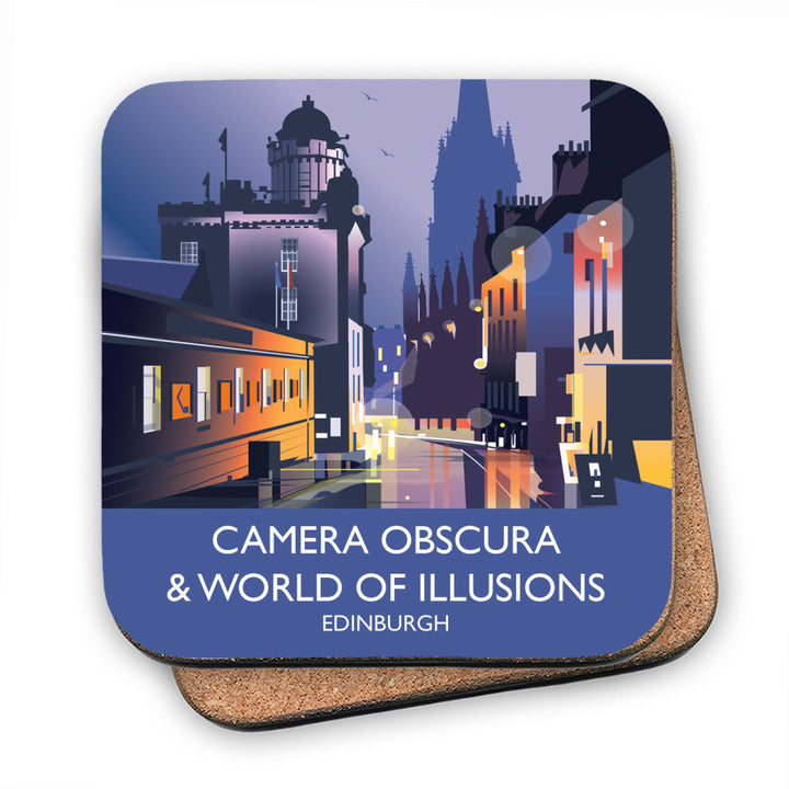 Camre Obscura & World Of Illusions, Edinburgh MDF Coaster