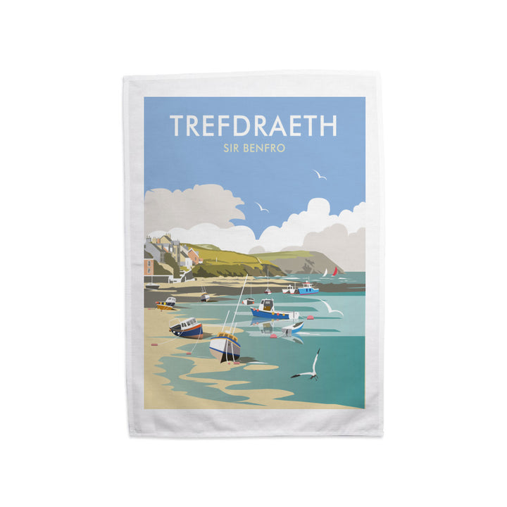 Trefdraeth, Sir Benfro Tea Towel