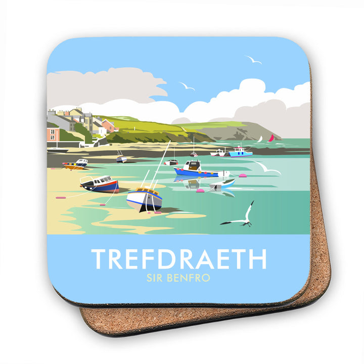 Trefdraeth, Sir Benfro MDF Coaster
