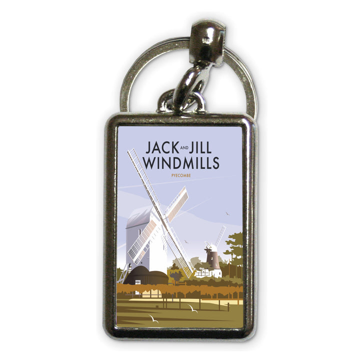 Jack And Jill Windmills, Pyecombe Metal Keyring