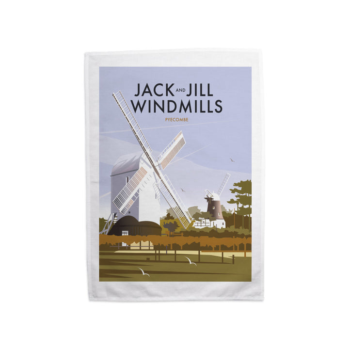 Jack And Jill Windmills, Pyecombe Tea Towel