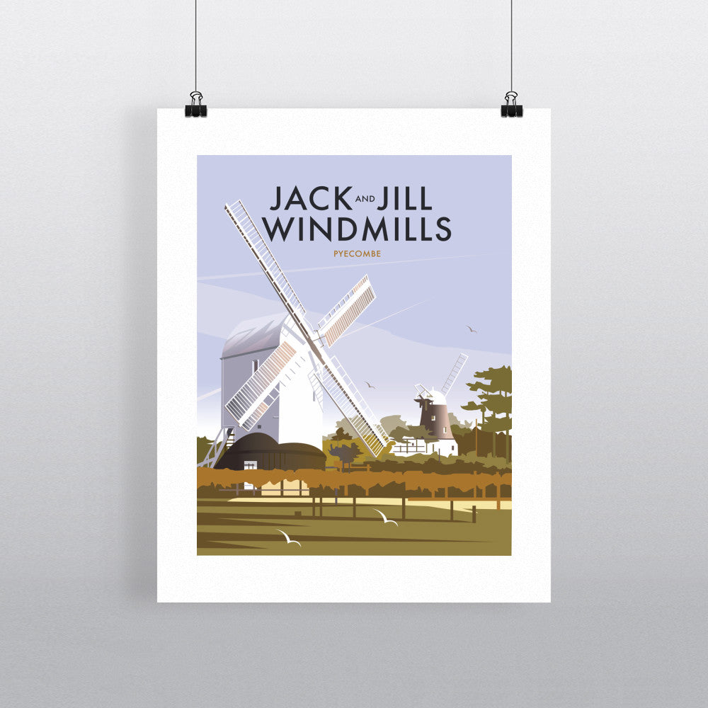 Jack And Jill Windmills, Pyecombe 90x120cm Fine Art Print