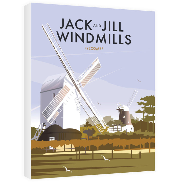 Jack And Jill Windmills, Pyecombe 40cm x 60cm Canvas