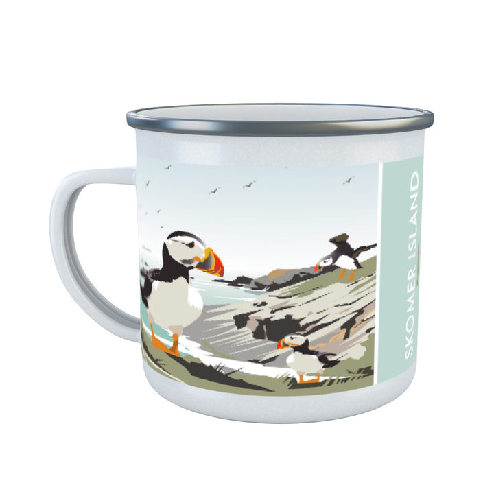 Skomer Island, Pembrokeshire Enamel Mug