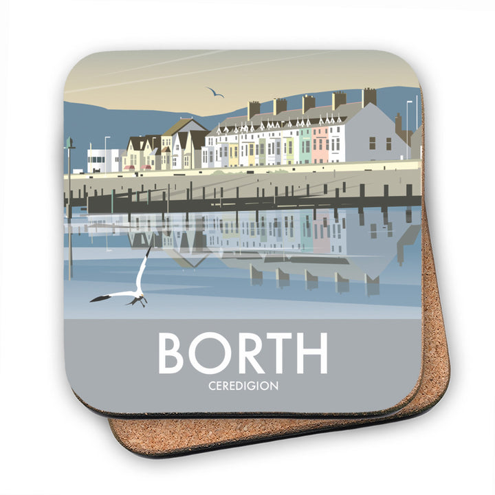 Borth, Ceredigion MDF Coaster