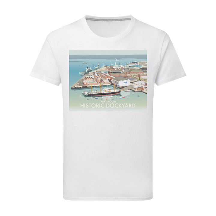 Historic Dockyard, Portsmouth T-Shirt by Dave Thompson