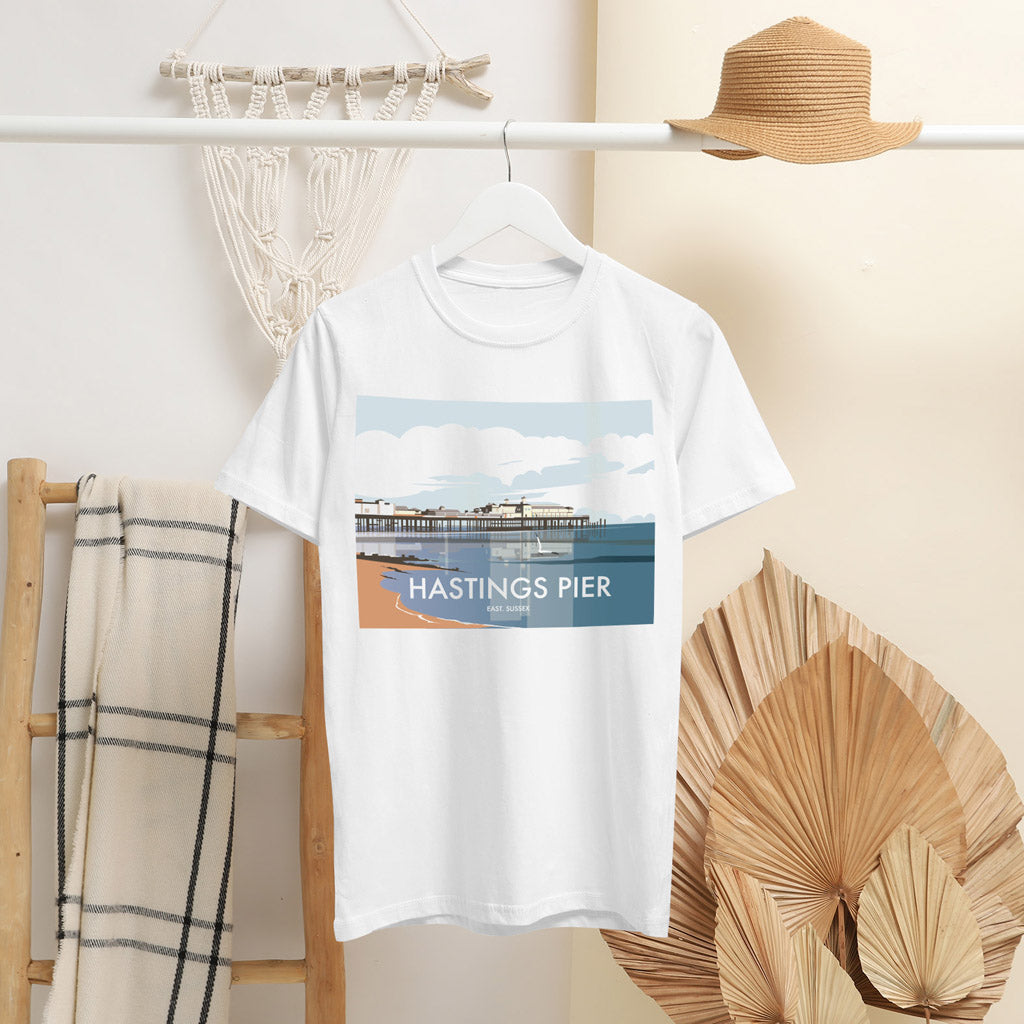 Hastings Pier, East Sussex T-Shirt by Dave Thompson