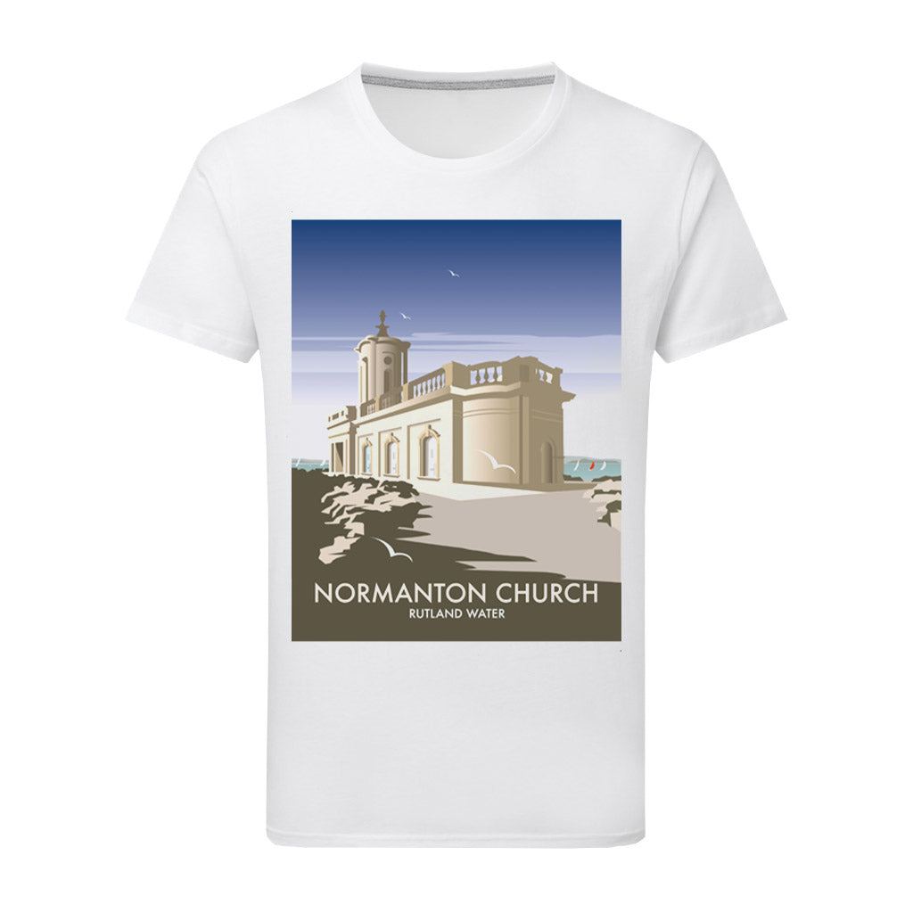 Normanton Church, Rutland Water T-Shirt by Dave Thompson