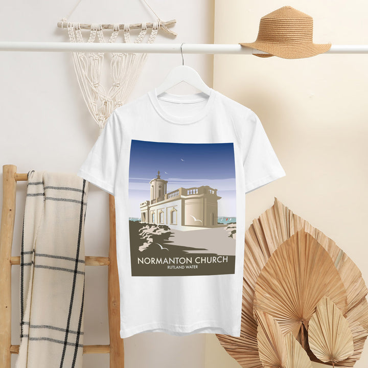 Normanton Church, Rutland Water T-Shirt by Dave Thompson