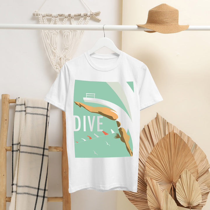 Dive (Swimming) T-Shirt by Dave Thompson