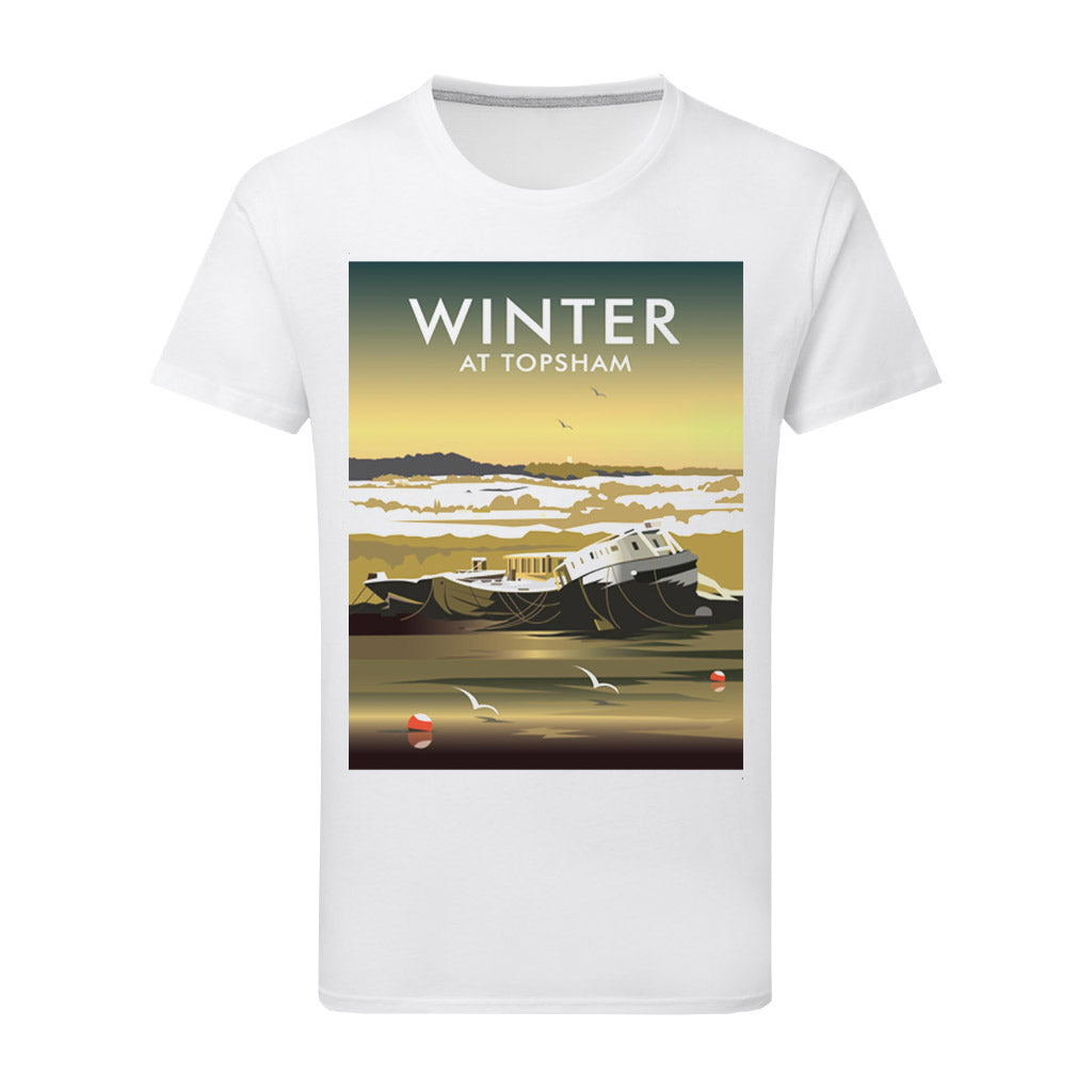 Winter At Topsham T-Shirt by Dave Thompson