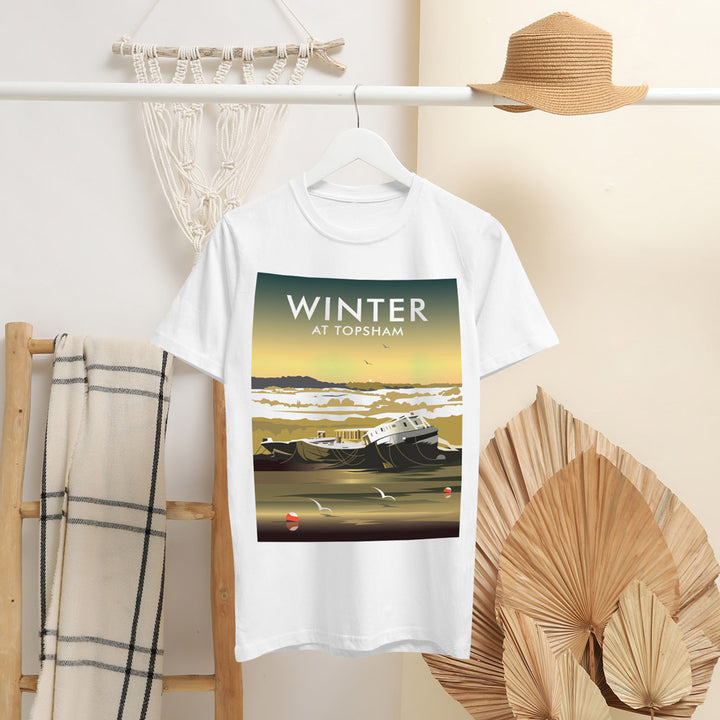 Winter At Topsham T-Shirt by Dave Thompson