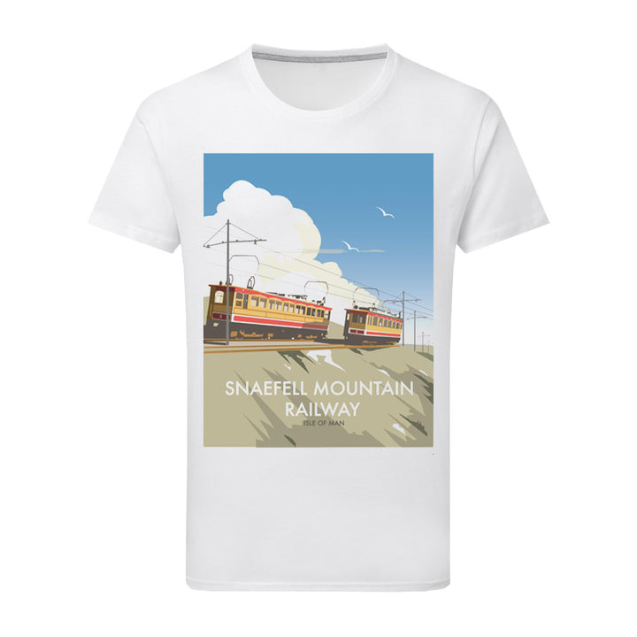 Snaefell Mountain Railway, Isle Of Man T-Shirt by Dave Thompson