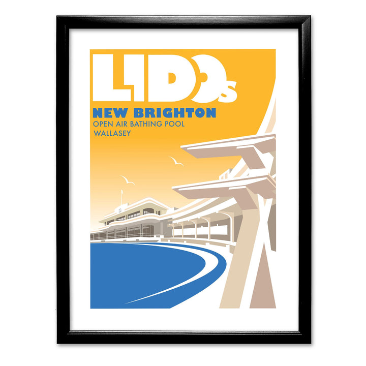 Lidos, New Brighton, Open Air Bathing Pool, Wallasey Art Print