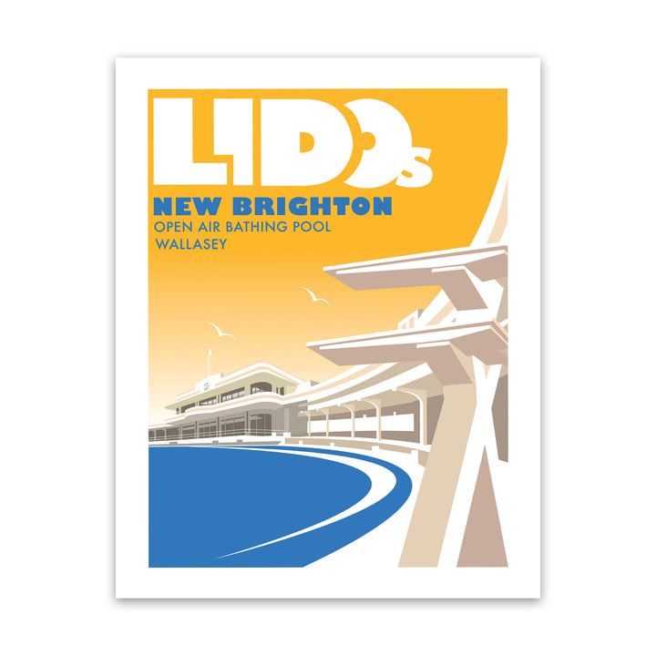 Lidos, New Brighton, Open Air Bathing Pool, Wallasey Art Print