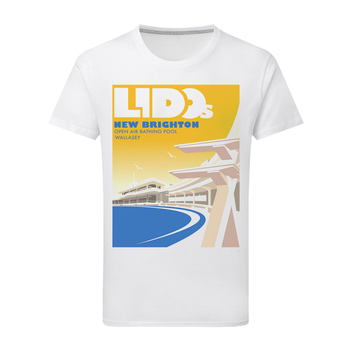 Lidos, New Brighton, Open Air Bathing Pool, Wallasey T-Shirt by Dave Thompson